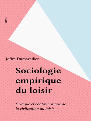 cover image of Sociologie empirique du loisir